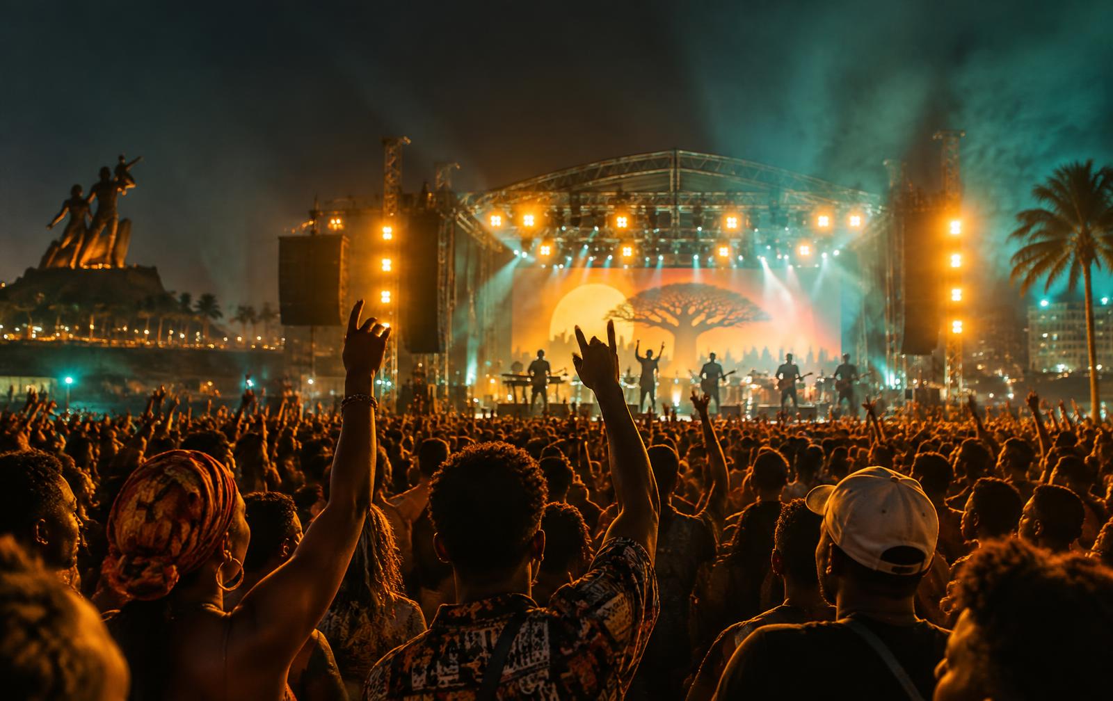 Foule lors d'un concert à Dakar